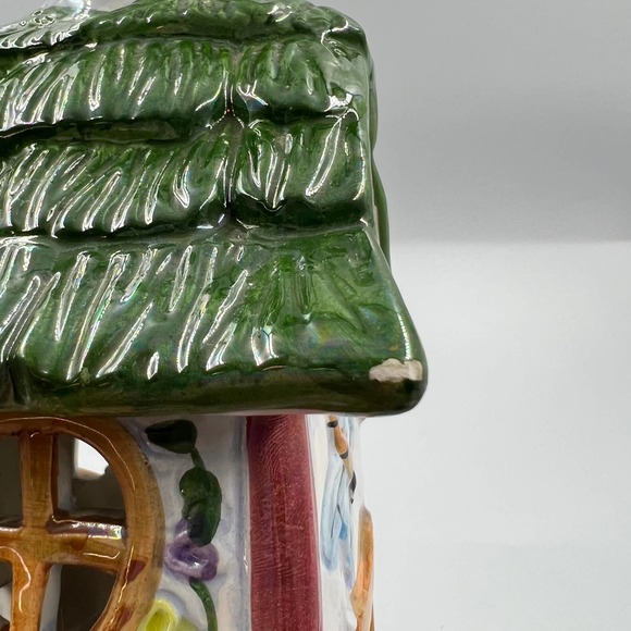 Pencil Tall Skinny Glazed Ceramic Spring Decor House Cottage Chicks Lady Bug - Picture 9 of 10